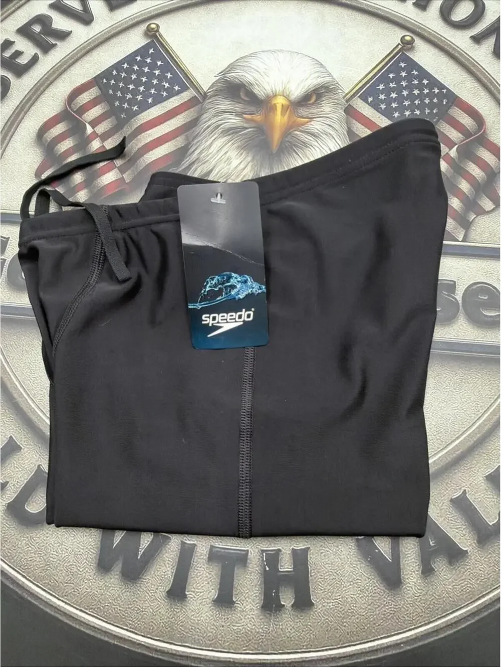 Men’s Speedo Eco Solid Jammer Bottoms Team Black Size 28 New